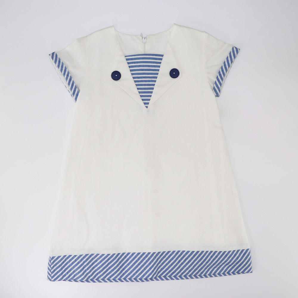 Elegant Ancar Girls Floral Sleeveless Cotton Summer Party Dress