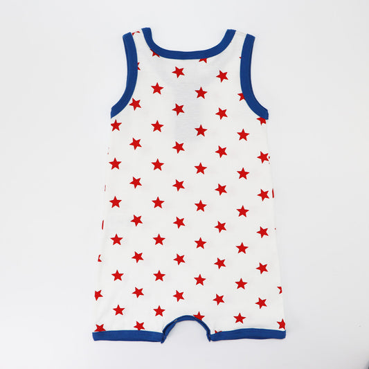 Petit Bateau Baby Boys Short Sleeve Cotton Striped Romper
