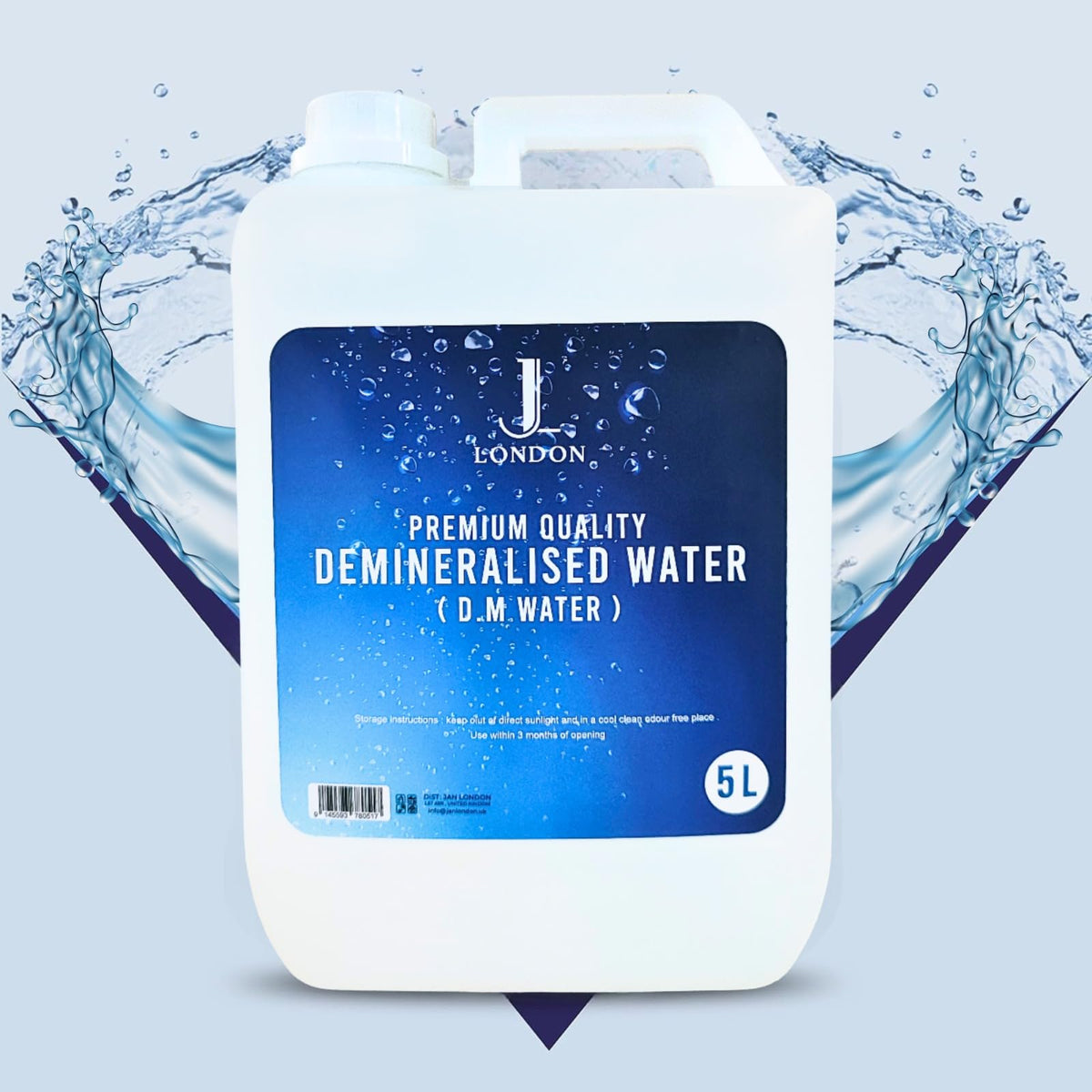 Jan London High Purity Demineralized Water for Irons and Batteries