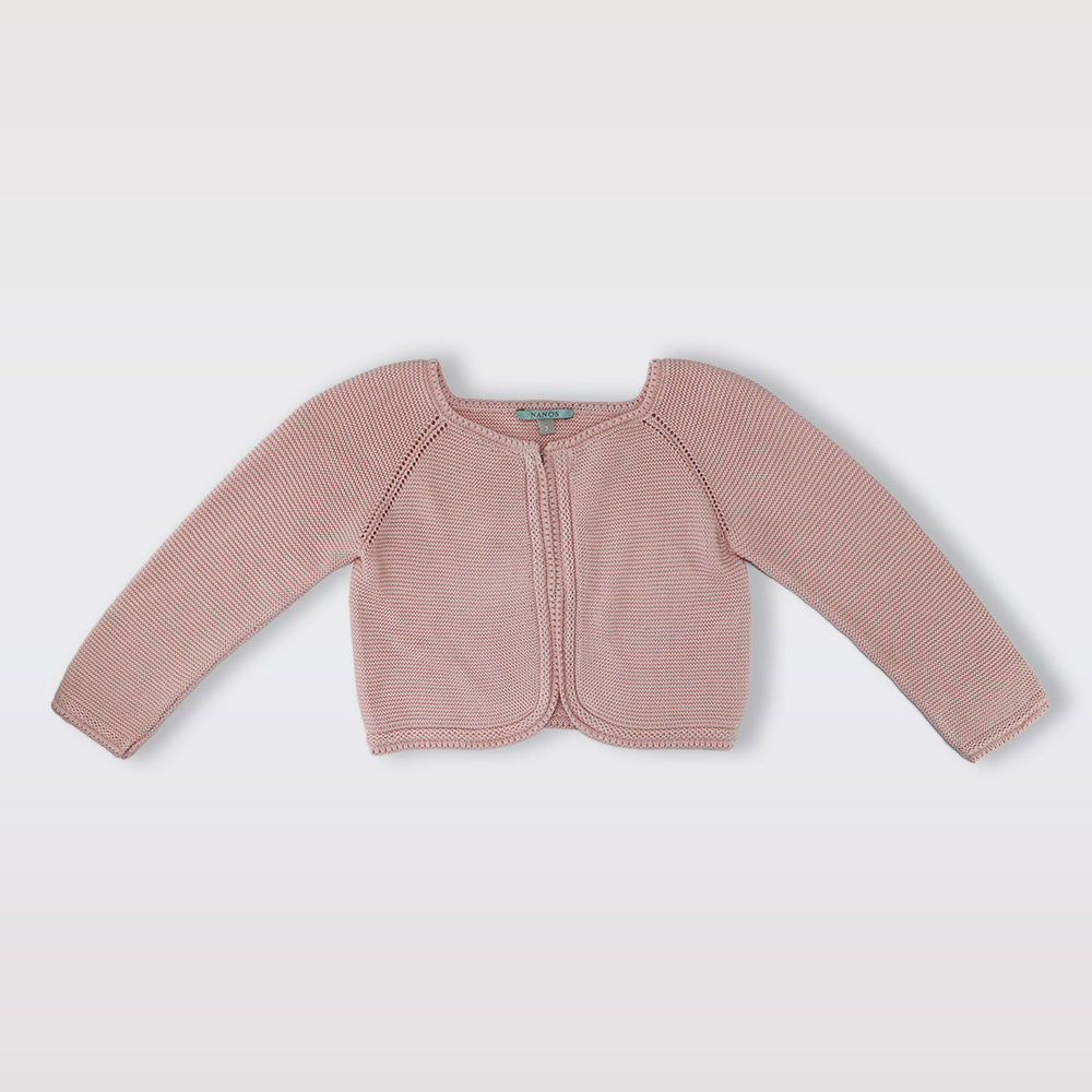 Nanos Baby Girls Pink Quilted Hooded Puffer Jacket