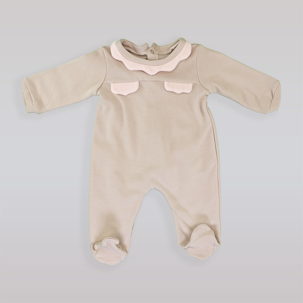 La Stupenderia Luxury Baby Cotton Romper Suit with Front Pockets