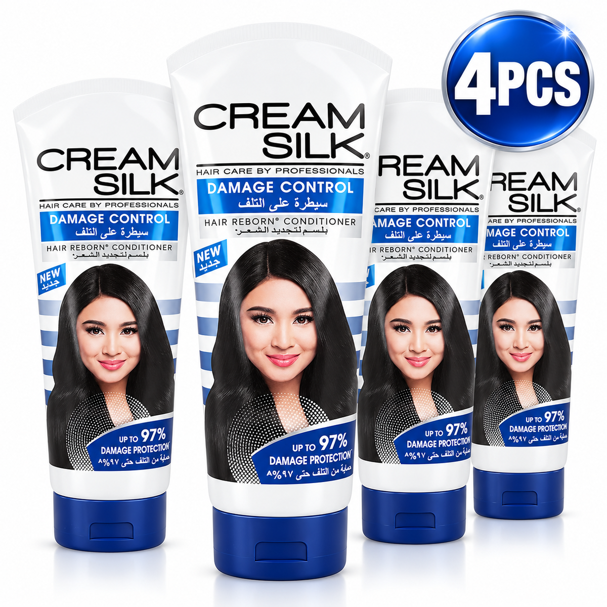 Cream Silk Damage Control Conditioner 280ml x 4pcs – Helps Repair & Protect Hair