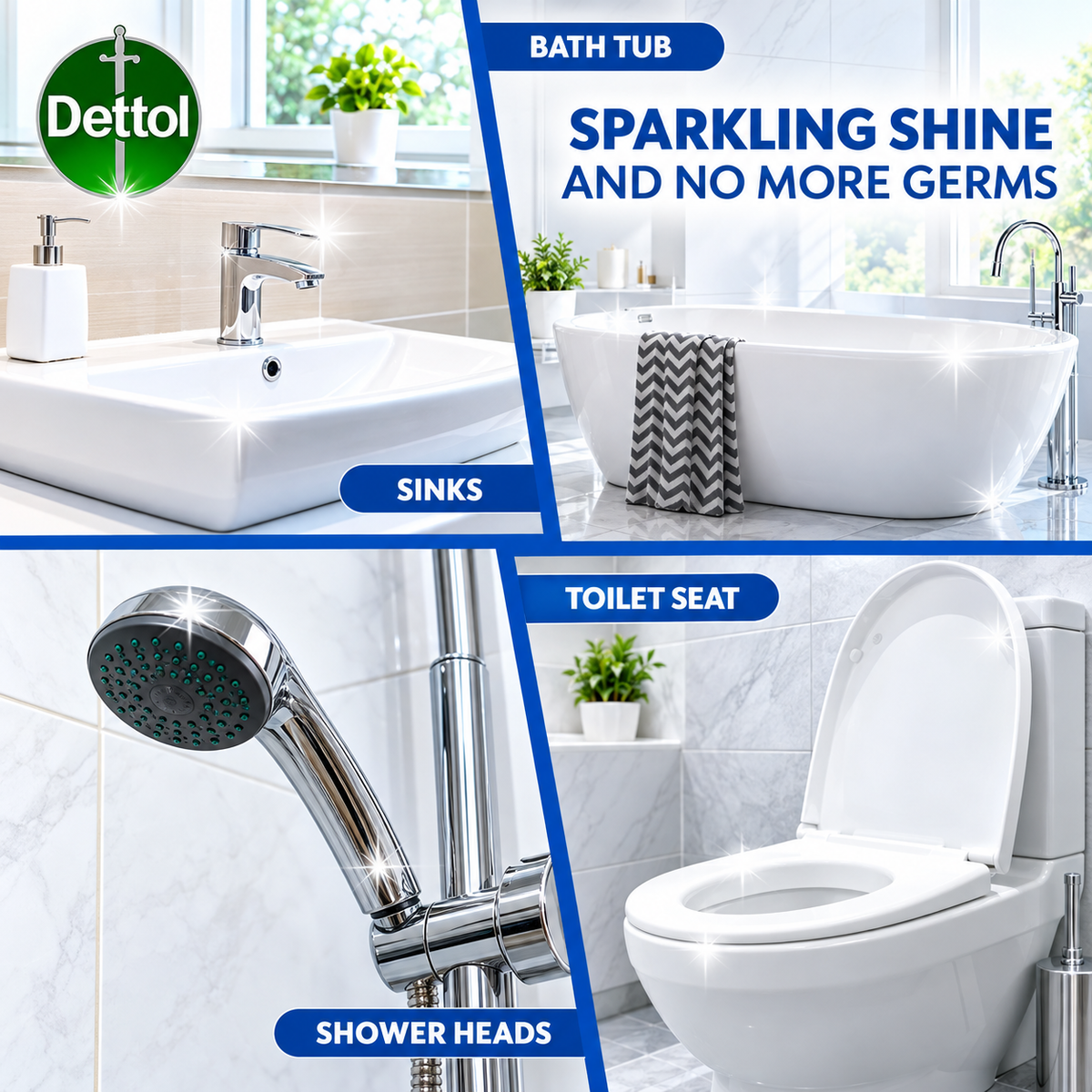 Dettol All Purpose Cleaner 500ml – Kitchen, Bathroom & Surface Care 2pcs