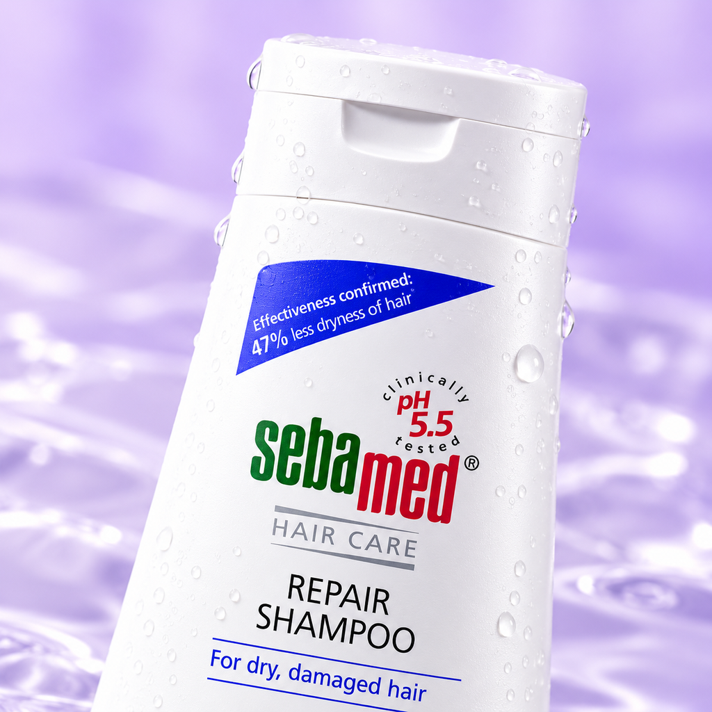 Sebamed Hair Repair Shampoo 200ml – For Dry & Damaged Hair | pH 5.5 (1x3 pcs)