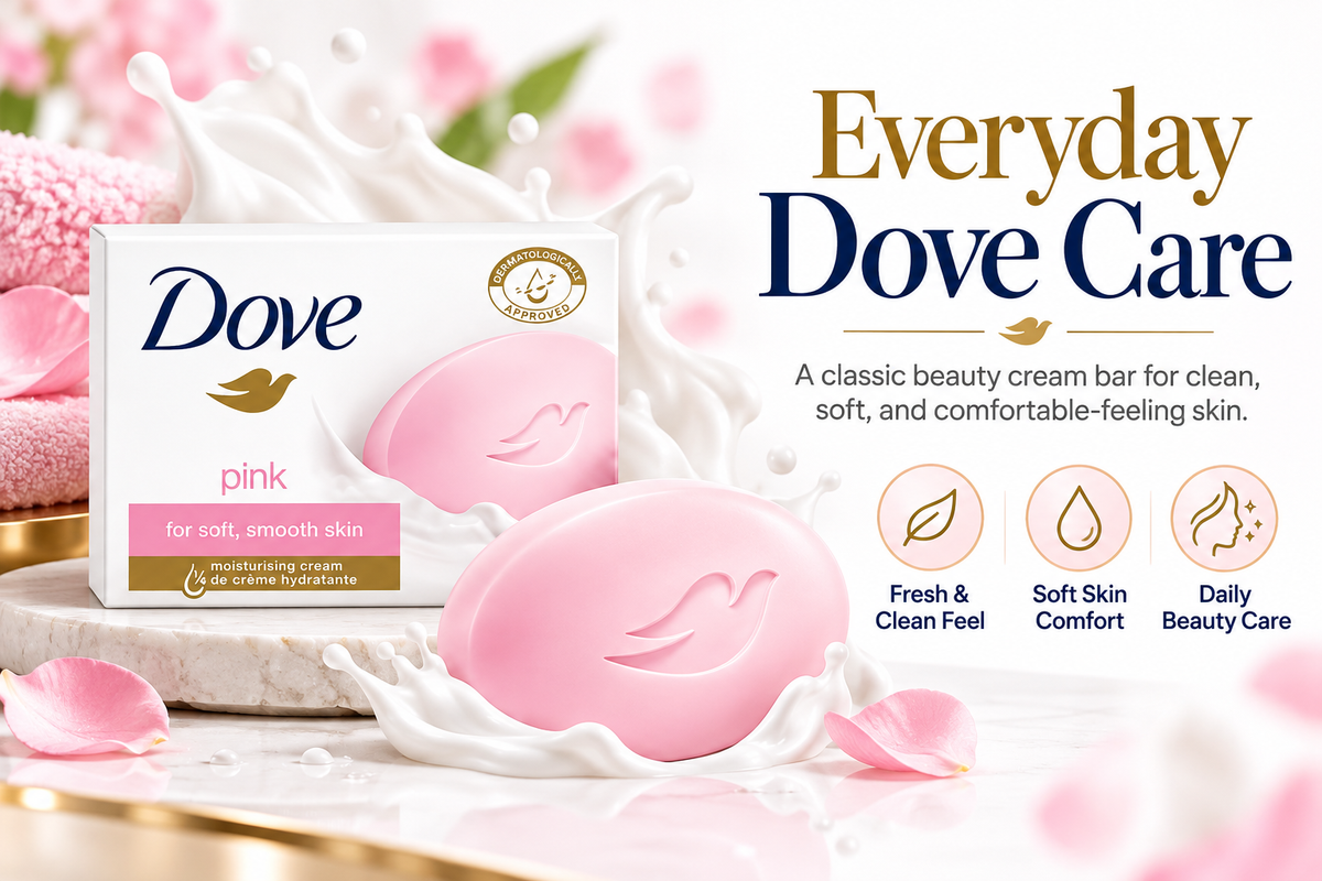 Dove Beauty Cream Bar White Soap – 90g 4pcs