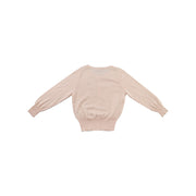 I Love Gorgeous Girls Peach Logo Knit Cardigan Sweater