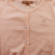 I Love Gorgeous Girls Peach Logo Knit Cardigan Sweater