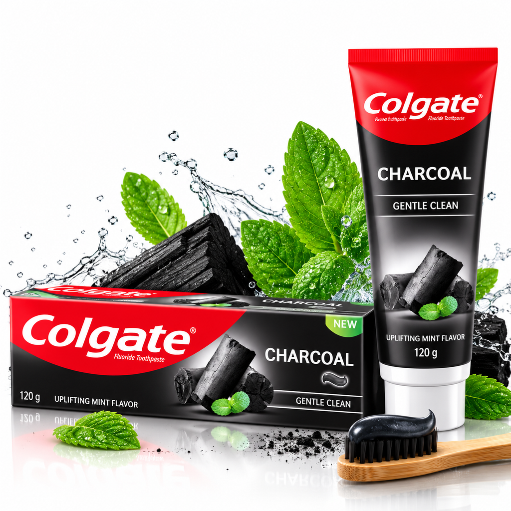 Colgate Gentle Clean Charcoal 120g – Deep Clean & Fresh Breath 6pcs