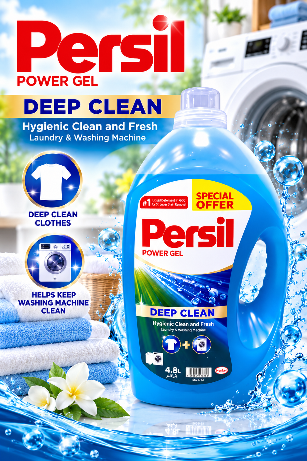 Persil Power Gel Green 4.8L – Powerful Deep Cleaning & Freshness