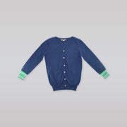 I Love Gorgeous Girls Navy Wink Knit Cardigan Sweater
