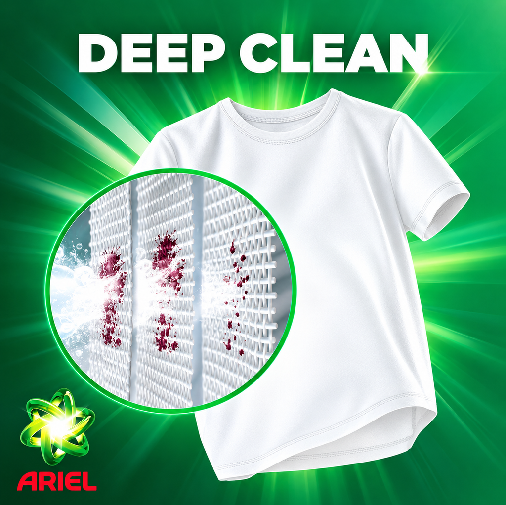 Ariel Original Scent Detergent Powder 1kg x 3pcs – Powerful Deep Cleaning