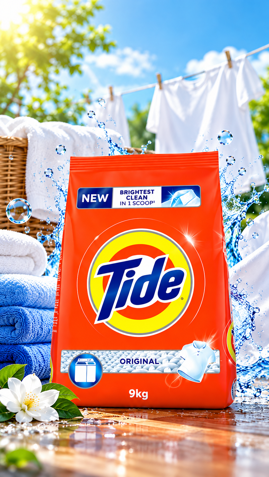 Tide Original Detergent Powder 9kg Value Pack