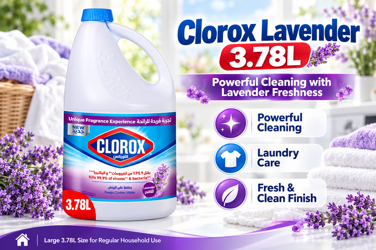 Clorox Lavender Bleach 3.78L – Deep Cleaning & Freshness