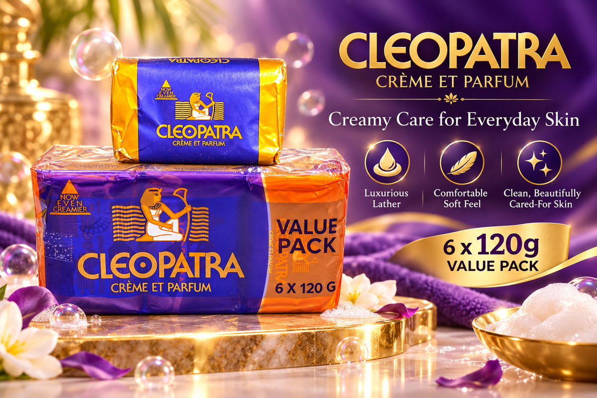 Cleopatra Cream Soap 120g 2Pack x 12pcs  – Gentle Cleansing & Soft Skin Care