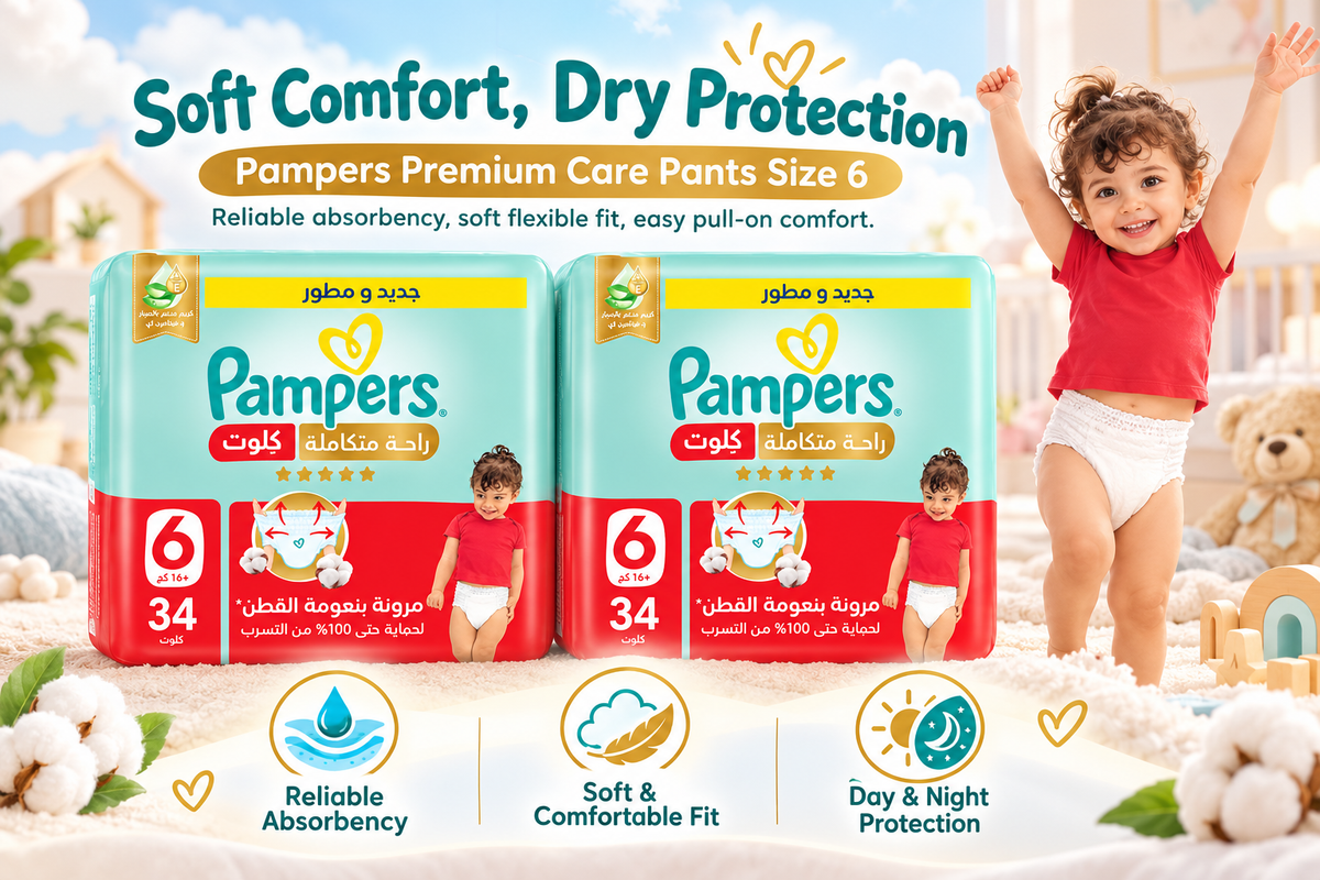 Pampers Premium Care Pants Size 6 – 34 Pants Value Pack