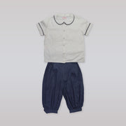 Annafie London Girls Classic Sleeveless Cotton Dress Peter Pan Collar