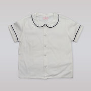 Annafie London Girls Classic Sleeveless Cotton Dress Peter Pan Collar