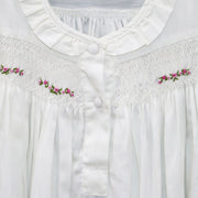 Annafie London Girls Rose Pink and White Smocked Dress
