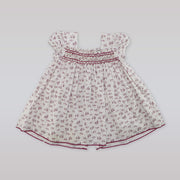 Fleurisse & Leon Bunny Print White and Violet Baby Outfit