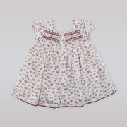 Fleurisse & Leon Bunny Print White and Violet Baby Outfit