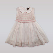 Fleurisse & Leon Lissette Light Pink Striped Elegant Girls Dress