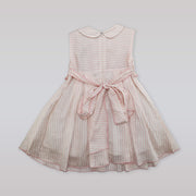 Fleurisse & Leon Lissette Light Pink Striped Elegant Girls Dress