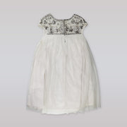 Fleurisse and Leon Angeline Girls White Diamond Pattern Party Dress