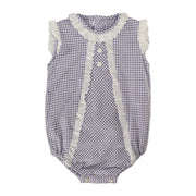 Elegant Ancar Ranita Blue Cotton Baby Romper for Toddlers