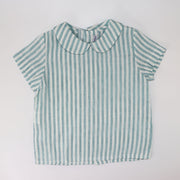 Ancar Classic White Short Sleeve Cotton Baby Button-Down Shirt