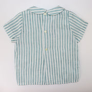 Ancar Classic White Short Sleeve Cotton Baby Button-Down Shirt