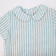 Ancar Classic White Short Sleeve Cotton Baby Button-Down Shirt
