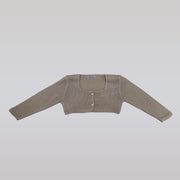 Ancar Classic Blue Knit Hooded Button Front Toddler Jacket