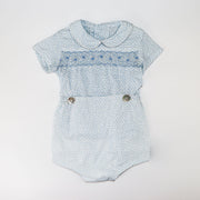 Ancar Baby Blue and White Two-Piece Knit Conjunto Set