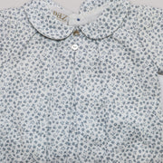 Paz Rodriguez Copitos Woven Blue Romper for Newborn Infants
