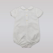 Paz Rodriguez Copitos Baby Woven Romper with Delicate Button Details