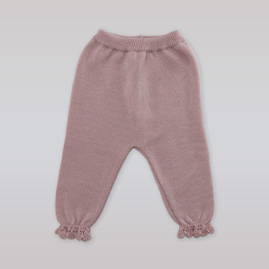 Paz Rodriguez Porcelana Pink Knit Baby Leggings for Infants