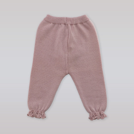 Paz Rodriguez Porcelana Pink Knit Baby Leggings for Infants