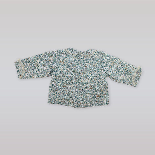 Paz Rodriguez Infants White Long Sleeve Peter Pan Collar Blouse