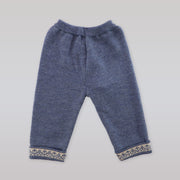 Paz Rodriguez Baby Vintage Style Knitted Trousers In Soft Blue