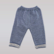 Paz Rodriguez Baby Vintage Style Knitted Trousers In Soft Blue