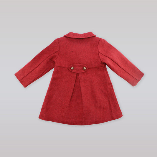 Paz Rodriguez Vintage Style Woven Blue Winter Coat for Toddlers