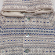 Paz Rodriguez Baby Hooded Knit Coat in Porcelain Hazelnut