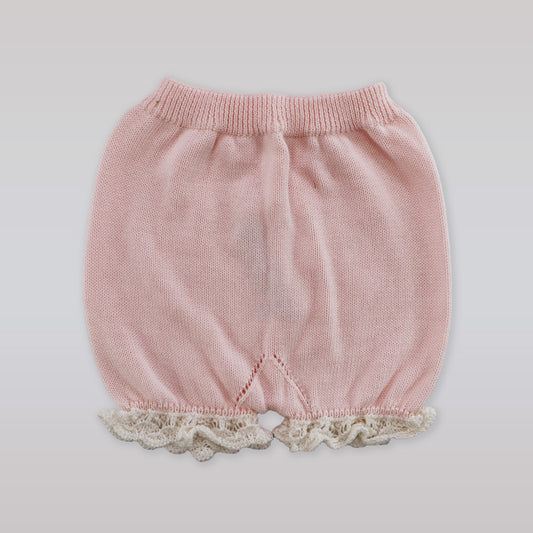 Paz Rodriguez Pink and White Knit Baby Giletu Vest