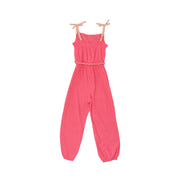 I Love Gorgeous Girls Pink Big Apple Print Cotton Romper
