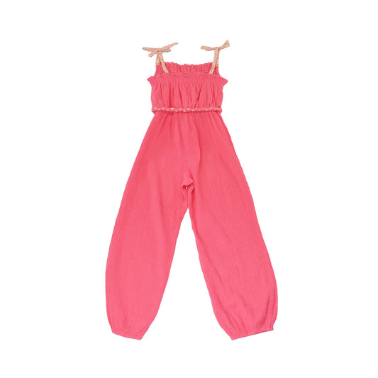 I Love Gorgeous Girls Pink Big Apple Print Cotton Romper
