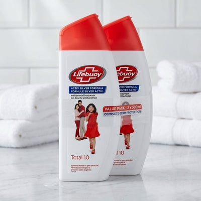 Lifebuoy Total 10 Antibacterial Bodywash | 300ml (2-Pack)