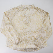 Pale Cloud Jamie Girls Ecru Blouse with Gold Foil Accents