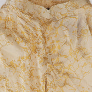 Pale Cloud Jamie Ecru Trousers with Shimmering Gold Foil