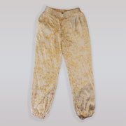 Pale Cloud Jamie Ecru Trousers with Shimmering Gold Foil
