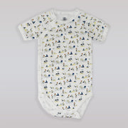 Petit Bateau Baby Short Sleeve Stanny White Cotton Bodysuit